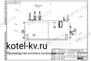 Чертеж газового парогенератора 600 кг температура 170